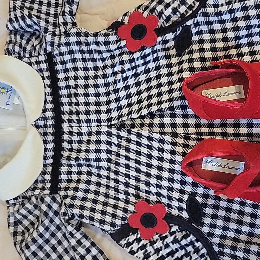 Florence Eiseman dress with Ralph lauren ballerinas bundle.